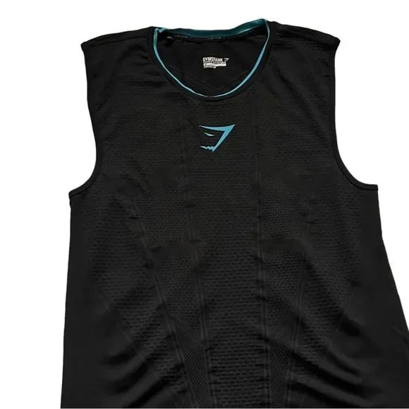 Gymshark Men’s V1 Onyx Seamless Workout Tank Size XL 
Black and blue - Picture 4 of 7